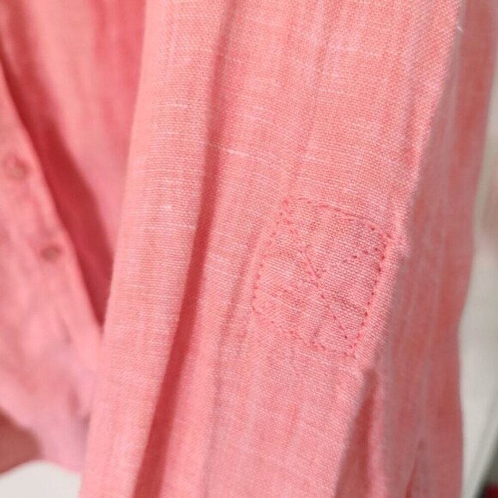 Lands'‎ End 100% Linen Button Up Shirt Size L - Picture 6 of 6